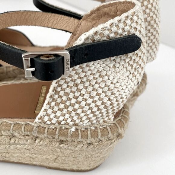 Kanna Made in Spain Leather Espadrille Strap Sandals US 7.5 Preppy Coastal Boho - Picture 9 of 10